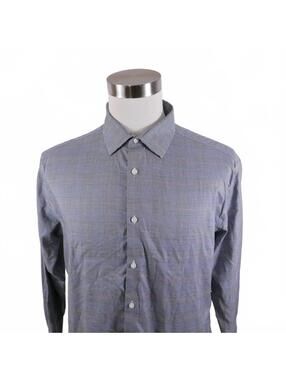 Tommy Hilfiger Mens Supima Stretch Slim Fit Button Up Houndstooth Shirt 17